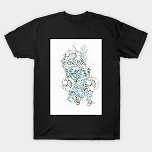 Blue and white flowers T-Shirt